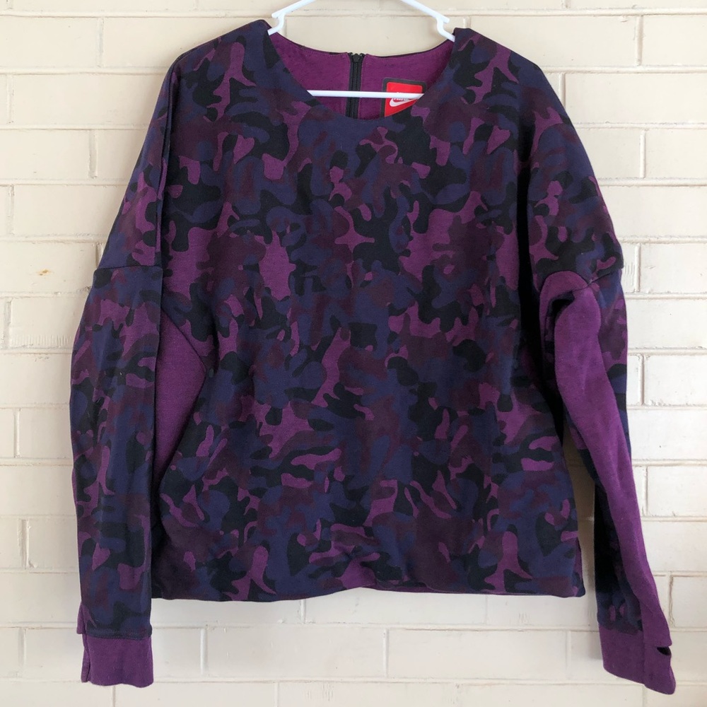 Purple Camo Nike Sweatshirt